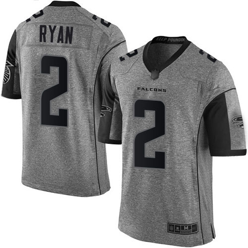 Atlanta Falcons Limited Gray Men Matt Ryan Jersey NFL Football #2 Gridiron